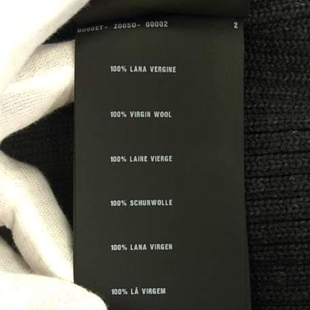 Prada 100% Wool Scarf Dark Gray Az5307 - Picture 6 of 6